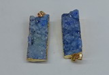 NGP8609 15*35mm - 16*40mm rectangle druzy agate pendants wholesale