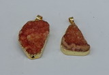 NGP8616 25*30mm - 28*40mm freeform druzy agate pendants wholesale