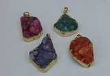 NGP8624 25*30mm - 28*40mm freeform druzy agate pendants wholesale