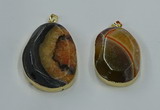 NGP8626 32*45mm - 46*48mm freeform druzy agate pendants wholesale