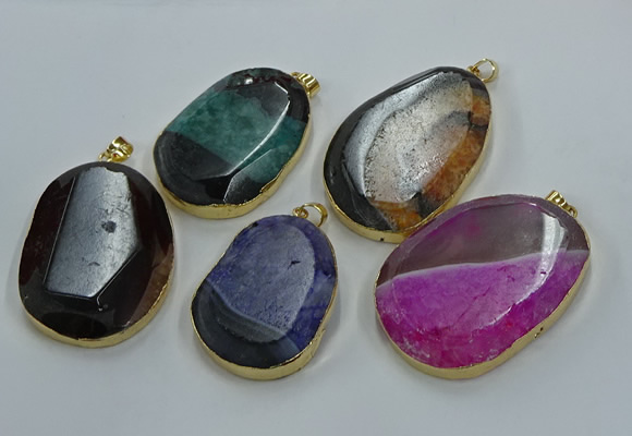 NGP8633 32*45mm - 46*48mm freeform druzy agate pendants wholesale