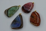 NGP8643 30*45mm - 35*50mm freeform druzy agate pendants wholesale