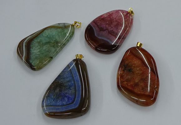 NGP8643 30*45mm - 35*50mm freeform druzy agate pendants wholesale