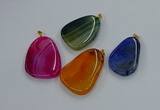 NGP8655 30*45mm - 35*50mm freeform agate pendants wholesale