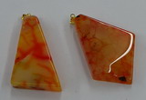 NGP8659 20*40mm - 40*50mm freeform agate pendants wholesale