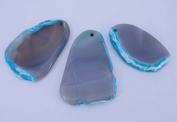 NGP867 5PCS 35-45mm*50-65mm freeform agate gemstone pendants