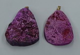 NGP8670 35*55mm - 45*60mm freeform druzy agate pendants wholesale