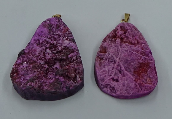 NGP8670 35*55mm - 45*60mm freeform druzy agate pendants wholesale