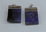 NGP8679 26*36mm rectangle druzy agate pendants wholesale