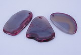 NGP869 5PCS 35-40mm*55-65mm freeform agate gemstone pendants