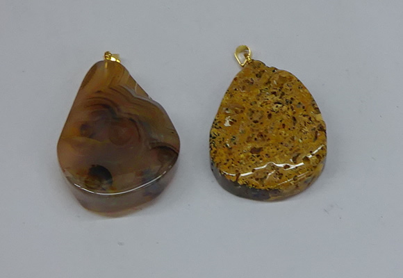 NGP8706 25*40mm – 35*50mm freeform agate pendants wholesale