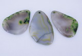 NGP871 5PCS 35-45mm*55-70mm freeform agate gemstone pendants