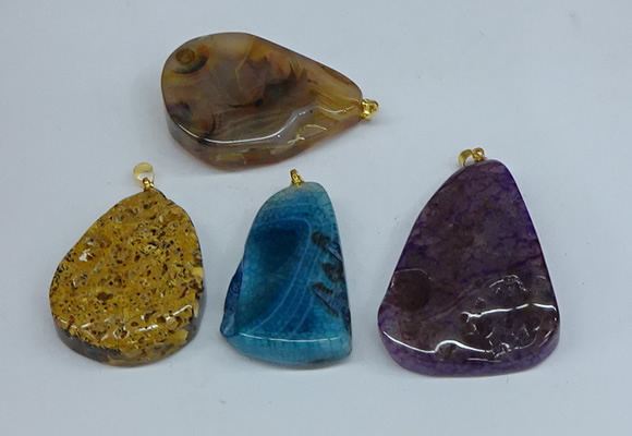 NGP8712 25*40mm – 35*50mm freeform agate pendants wholesale