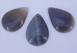 NGP875 5PCS 28*38mm flat teardrop agate gemstone pendants wholesale