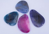 NGP876 5PCS 40-45mm*50-70mm freeform agate gemstone pendants