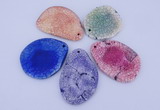 NGP877 5PCS 40-50mm*50-70mm freeform agate gemstone pendants