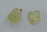 NGP8857 20*25mm - 30*40mm nuggets lemon quartz pendants wholesale