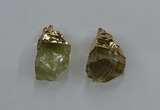 NGP8863 20*25mm - 30*40mm nuggets lemon quartz gemstone pendants