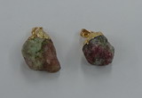 NGP8866 20*25mm - 30*40mm nuggets tourmaline gemstone pendants