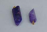 NGP8880 16*38mm - 25*60mm sticks crackle quartz pendants wholesale