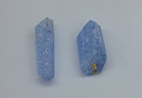 NGP8882 16*38mm - 25*60mm sticks crackle quartz pendants wholesale