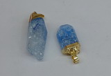 NGP8891 10*35mm - 20*45mm sticks crackle quartz pendants