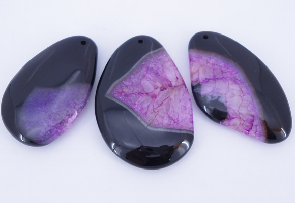 NGP903 5PCS 35-45mm*55-70mm freeform agate druzy geode gemstone pendants