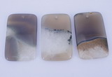 NGP911 5PCS 34*54mm rectangle agate druzy geode gemstone pendants