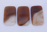 NGP919 5PCS 30*50mm rectangle agate druzy geode gemstone pendants