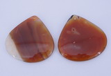 NGP923 5PCS 50*50mm flat teardrop agate druzy geode gemstone pendants