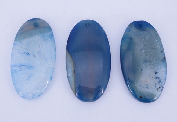 NGP927 5PCS 30*55mm oval agate druzy geode gemstone pendants