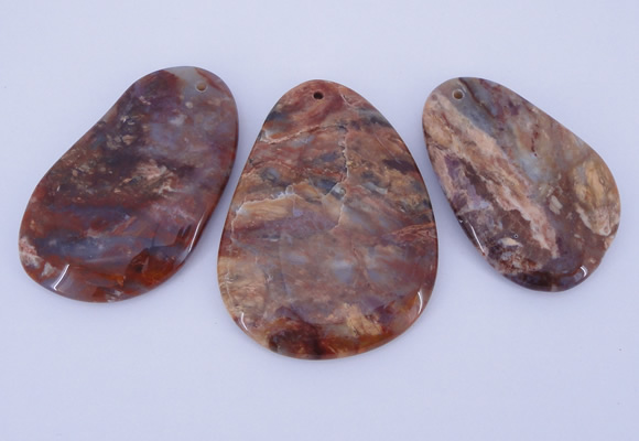 NGP943 5PCS 35-50mm*55-70mm freeform jasper gemstone pendants