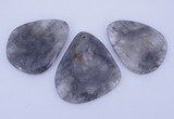 NGP949 5PCS 40-55mm*55-65mm freeform cloudy quartz gemstone pendants