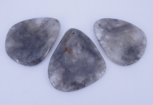 NGP949 5PCS 40-55mm*55-65mm freeform cloudy quartz gemstone pendants