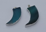 NGP9505 22*60mm - 25*65mm horn agate gemstone pendants wholesale