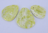 NGP951 5PCS 35-50mm*45-65mm freeform lemon jade gemstone pendants