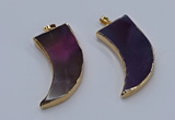 NGP9511 22*60mm - 25*65mm horn agate gemstone pendants wholesale