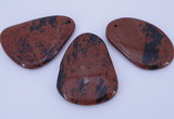 NGP957 5PCS 35-45mm*50-65mm freeform mahogany obsidian gemstone pendants