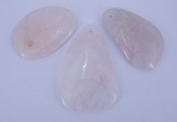 NGP959 5PCS 35-45mm*50-65mm freeform rose quartz gemstone pendants