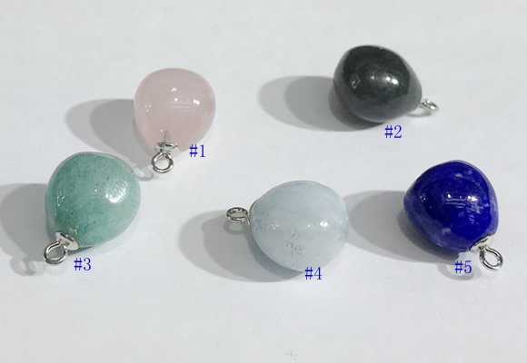 NGP9702 10mm teardrop  mixed gemstone pendants wholesale