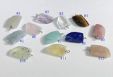 NGP9706 10*16mm horn-shaped  mixed gemstone pendants wholesale