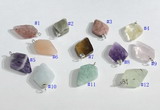 NGP9709 11*15mm arrowhead-shaped  mixed gemstone pendants wholesale