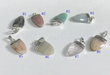 NGP9716 11*16mm arrowhead-shaped  mixed gemstone pendants wholesale