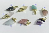 NGP9721 11*16mm horn-shaped  mixed gemstone pendants wholesale