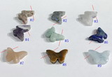 NGP9741 12*18mm butterfly-shaped  mixed gemstone pendants wholesale