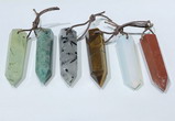 NGP9766 12*40mm-15*55mm sticks mixed gemstone pendants