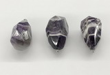 NGP9818 22*35mm - 25*40mm faceted nuggets dogtooth amethyst pendants