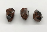 NGP9825 22*35mm - 25*40mm faceted nuggets mahogany obsidian pendants