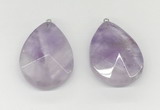 NGP9832 32*42mm - 35*45mm faceted nuggets lavender amethyst pendants