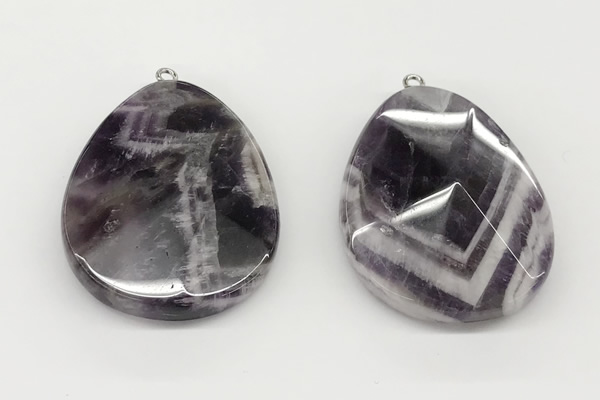 NGP9834 32*42mm - 35*45mm faceted nuggets dogtooth amethyst pendants